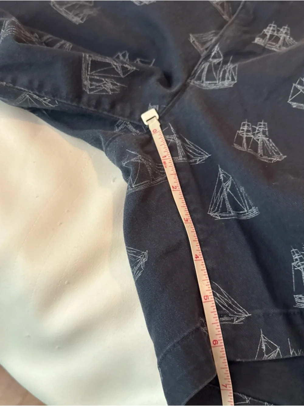 Haggar Navy Shorts with Light Ship Print